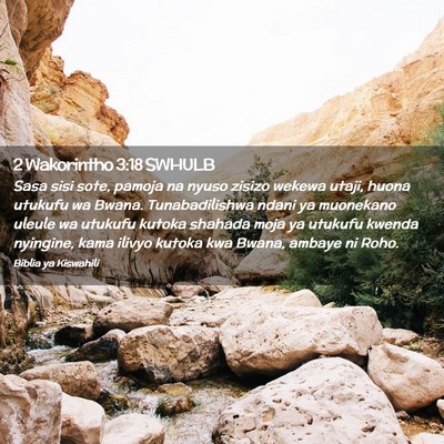 Picture 02 - 2 Wakorintho 3:18 SWHULB - Sasa sisi sote, pamoja na nyuso zisizo wekewa - Bible Verse Picture