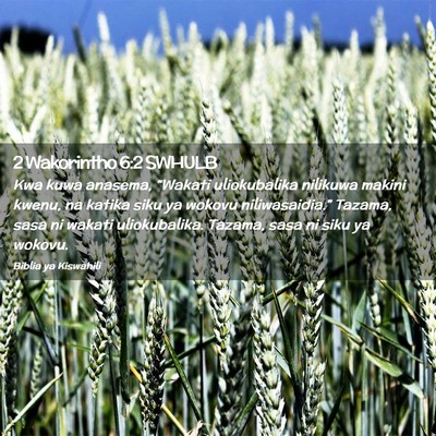 Picture 02 - 2 Wakorintho 6:2 SWHULB - Kwa kuwa anasema, “Wakati uliokubalika nilikuwa - Bible Verse Picture
