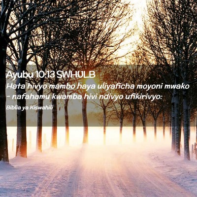 Picture 02 - Ayubu 10:13 SWHULB - Hata hivyo mambo haya uliyaficha moyoni mwako - - Bible Verse Picture