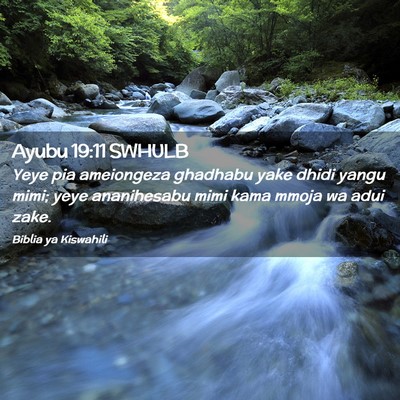 Picture 02 - Ayubu 19:11 SWHULB - Yeye pia ameiongeza ghadhabu yake dhidi yangu - Bible Verse Picture