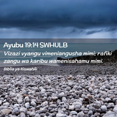 Picture 02 - Ayubu 19:14 SWHULB - Vizazi vyangu vimeniangusha mimi; rafiki zangu wa - Bible Verse Picture