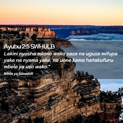 Picture 02 - Ayubu 2:5 SWHULB - Lakini nyosha mkono wako sasa na uguse mifupa - Bible Verse Picture