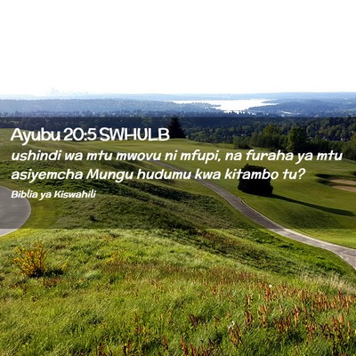 Picture 02 - Ayubu 20:5 SWHULB - ushindi wa mtu mwovu ni mfupi, na furaha ya mtu - Bible Verse Picture