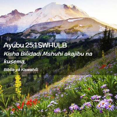 Picture 02 - Ayubu 25:1 SWHULB - Kisha Bilidadi Mshuhi akajibu na - Bible Verse Picture