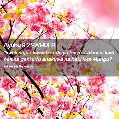Picture 02 - Ayubu 9:2 SWHULB - “kweli najua kwamba ndivyo hivyo. Lakini ni kwa - Bible Verse Picture