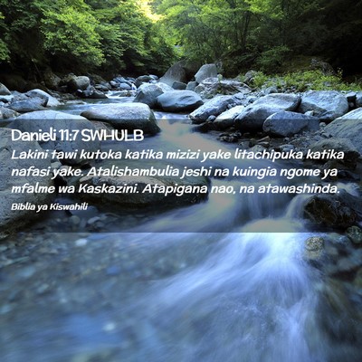 Picture 02 - Danieli 11:7 SWHULB - Lakini tawi kutoka katika mizizi yake litachipuka - Bible Verse Picture