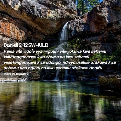 Picture 02 - Danieli 2:42 SWHULB - Kama vile vidole vya miguuni vilivyokuwa kwa - Bible Verse Picture