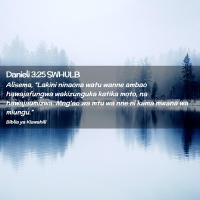 Picture 02 - Danieli 3:25 SWHULB - Alisema, “Lakini ninaona watu wanne ambao - Bible Verse Picture
