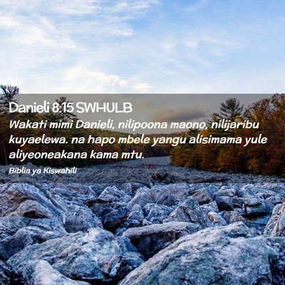 Picture 02 - Danieli 8:15 SWHULB - Wakati mimi Danieli, nilipoona maono, nilijaribu - Bible Verse Picture