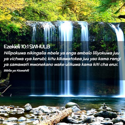 Picture 02 - Ezekieli 10:1 SWHULB - Nilipokuwa nikingalia mbele ya anga ambalo - Bible Verse Picture