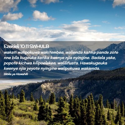 Picture 02 - Ezekieli 10:11 SWHULB - wakati walipokuwa wakitembea, walienda katika - Bible Verse Picture