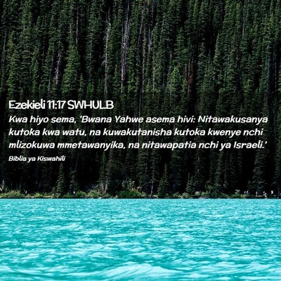 Picture 02 - Ezekieli 11:17 SWHULB - Kwa hiyo sema, 'Bwana Yahwe asema hivi: - Bible Verse Picture