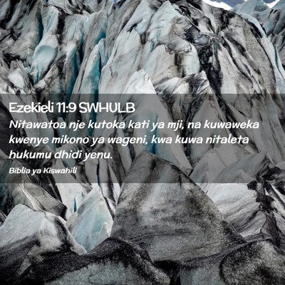 Picture 02 - Ezekieli 11:9 SWHULB - Nitawatoa nje kutoka kati ya mji, na kuwaweka - Bible Verse Picture
