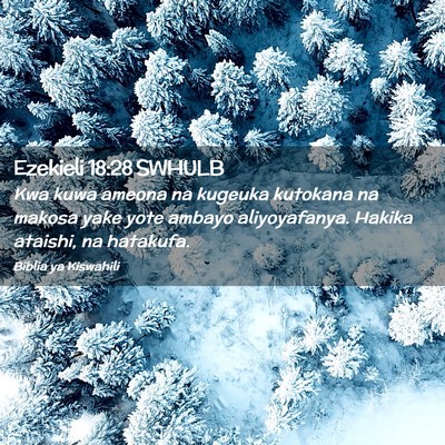 Picture 02 - Ezekieli 18:28 SWHULB - Kwa kuwa ameona na kugeuka kutokana na makosa - Bible Verse Picture