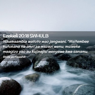 Picture 02 - Ezekieli 20:18 SWHULB - Nikawaambia watoto wao jangwani, “Msitembee - Bible Verse Picture