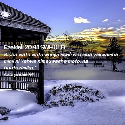 Picture 02 - Ezekieli 20:48 SWHULB - Kisha watu wote wenye mwili watajua yakwamba mimi - Bible Verse Picture