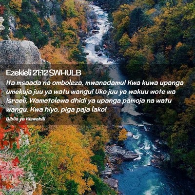 Picture 02 - Ezekieli 21:12 SWHULB - Ita msaada na omboleza, mwanadamu! Kwa kuwa - Bible Verse Picture
