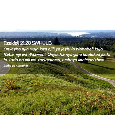 Picture 02 - Ezekieli 21:20 SWHULB - Onyesha njia moja kwa ajili ya jeshi la Wababeli - Bible Verse Picture