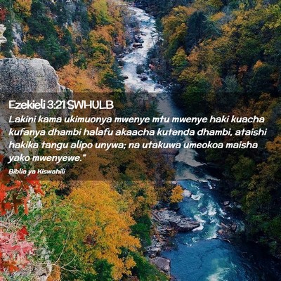 Picture 02 - Ezekieli 3:21 SWHULB - Lakini kama ukimuonya mwenye mtu mwenye haki - Bible Verse Picture