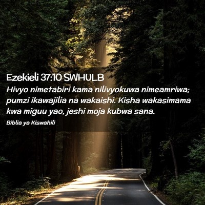 Picture 02 - Ezekieli 37:10 SWHULB - Hivyo nimetabiri kama nilivyokuwa nimeamriwa; - Bible Verse Picture