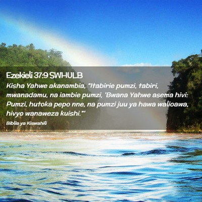 Picture 02 - Ezekieli 37:9 SWHULB - Kisha Yahwe akanambia, “Itabirie pumzi, tabiri, - Bible Verse Picture