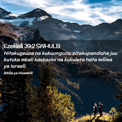 Picture 02 - Ezekieli 39:2 SWHULB - Nitakugeuza na kukuongoza; nitakupandisha juu - Bible Verse Picture