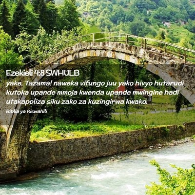 Picture 02 - Ezekieli 4:8 SWHULB - yake. Tazama! naweka vifungo juu yako hivyo - Bible Verse Picture