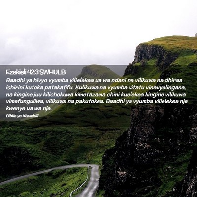 Picture 02 - Ezekieli 42:3 SWHULB - Baadhi ya hivyo vyumba vilielekea ua wa ndani na - Bible Verse Picture