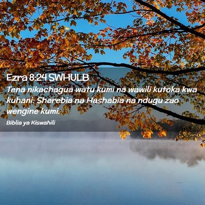 Picture 02 - Ezra 8:24 SWHULB - Tena nikachagua watu kumi na wawili kutoka kwa - Bible Verse Picture