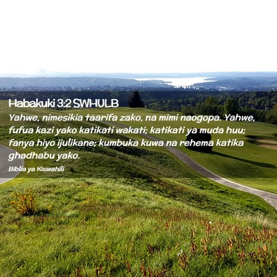 Picture 02 - Habakuki 3:2 SWHULB - Yahwe, nimesikia taarifa zako, na mimi naogopa. - Bible Verse Picture
