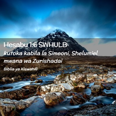 Picture 02 - Hesabu 1:6 SWHULB - kutoka kabila la Simeoni, Shelumiel mwana wa - Bible Verse Picture