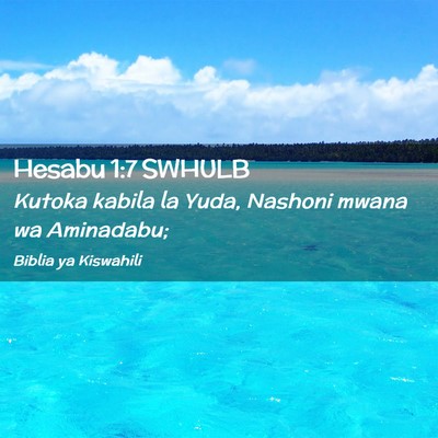Picture 02 - Hesabu 1:7 SWHULB - Kutoka kabila la Yuda, Nashoni mwana wa - Bible Verse Picture