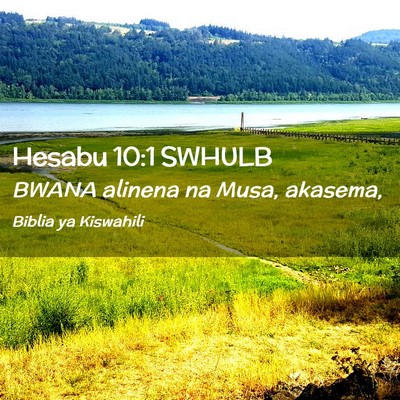 Picture 02 - Hesabu 10:1 SWHULB - BWANA alinena na Musa, - Bible Verse Picture