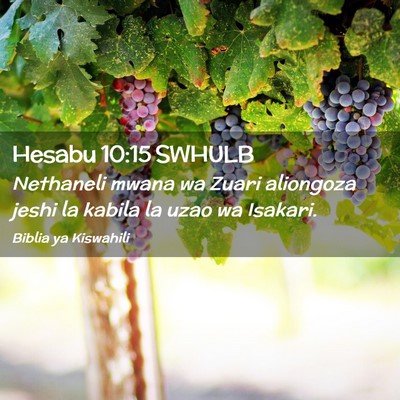 Picture 02 - Hesabu 10:15 SWHULB - Nethaneli mwana wa Zuari aliongoza jeshi la - Bible Verse Picture