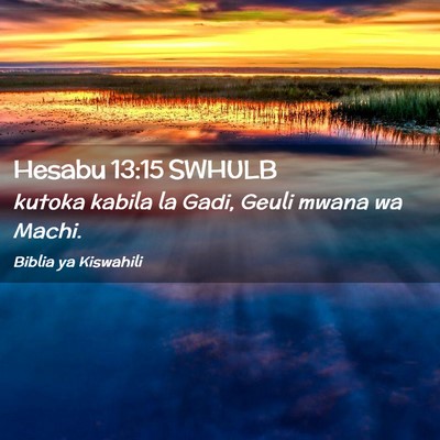 Picture 02 - Hesabu 13:15 SWHULB - kutoka kabila la Gadi, Geuli mwana wa - Bible Verse Picture