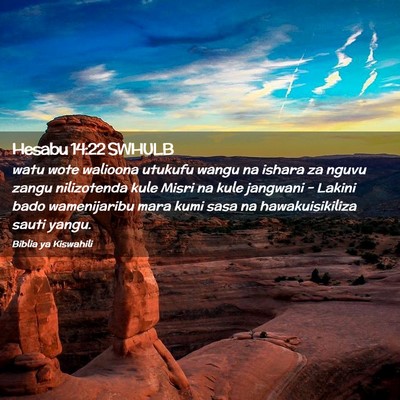 Picture 02 - Hesabu 14:22 SWHULB - watu wote walioona utukufu wangu na ishara za - Bible Verse Picture