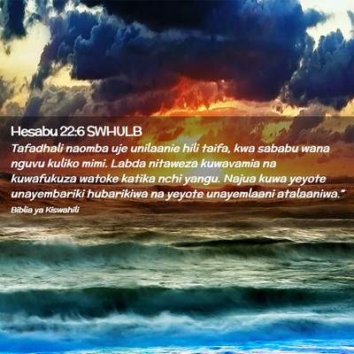 Picture 02 - Hesabu 22:6 SWHULB - Tafadhali naomba uje unilaanie hili taifa, kwa - Bible Verse Picture