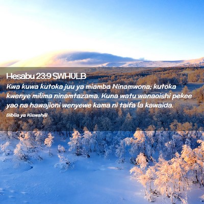 Picture 02 - Hesabu 23:9 SWHULB - Kwa kuwa kutoka juu ya miamba Ninamwona; kutoka - Bible Verse Picture