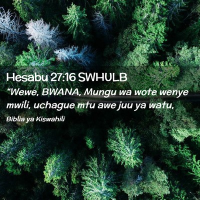 Picture 02 - Hesabu 27:16 SWHULB - “Wewe, BWANA, Mungu wa wote wenye mwili, - Bible Verse Picture