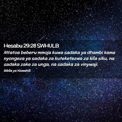 Picture 02 - Hesabu 29:28 SWHULB - Mtatoa beberu mmoja kuwa sadaka ya dhambi kama - Bible Verse Picture