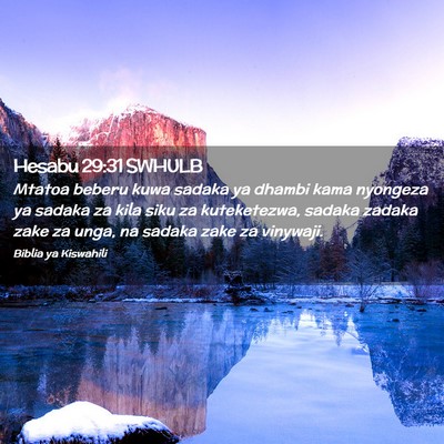 Picture 02 - Hesabu 29:31 SWHULB - Mtatoa beberu kuwa sadaka ya dhambi kama nyongeza - Bible Verse Picture