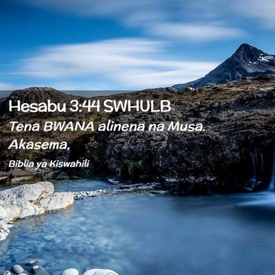 Picture 02 - Hesabu 3:44 SWHULB - Tena BWANA alinena na Musa. - Bible Verse Picture