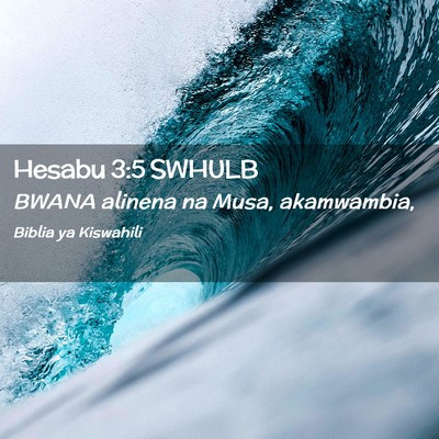 Picture 02 - Hesabu 3:5 SWHULB - BWANA alinena na Musa, - Bible Verse Picture
