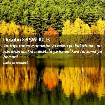 Picture 02 - Hesabu 3:8 SWHULB - Watayatunza mapambo ya hema ya kukutania, na - Bible Verse Picture