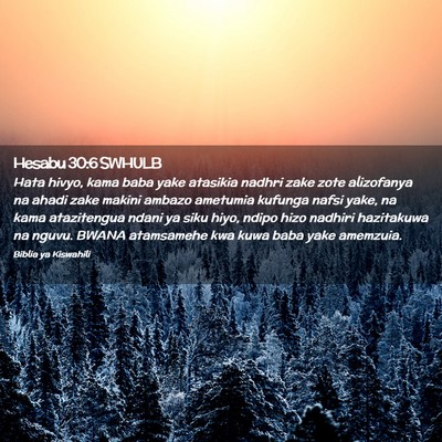 Picture 02 - Hesabu 30:6 SWHULB - Hata hivyo, kama baba yake atasikia nadhri zake - Bible Verse Picture