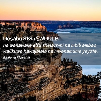Picture 02 - Hesabu 31:35 SWHULB - na wanawake elfu thelathini na mbili ambao - Bible Verse Picture