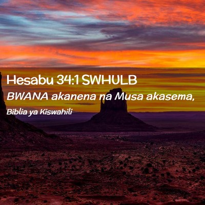 Picture 02 - Hesabu 34:1 SWHULB - BWANA akanena na Musa - Bible Verse Picture