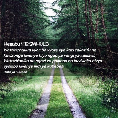 Picture 02 - Hesabu 4:12 SWHULB - Watavichukua vyombo vyote vya kazi takatifu na - Bible Verse Picture
