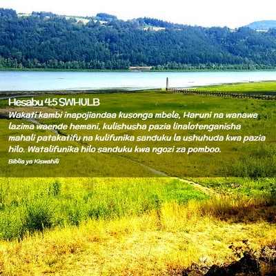 Picture 02 - Hesabu 4:5 SWHULB - Wakati kambi inapojiandaa kusonga mbele, Haruni - Bible Verse Picture