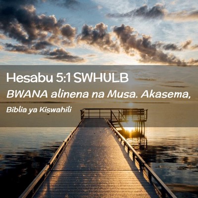 Picture 02 - Hesabu 5:1 SWHULB - BWANA alinena na Musa. - Bible Verse Picture